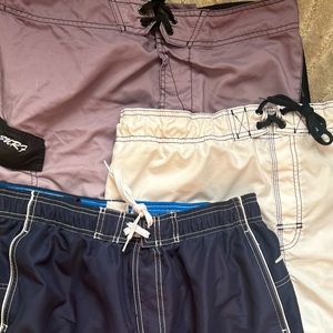 Like new- 3 pair bundle size large board shorts, mixed brands